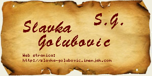 Slavka Golubović vizit kartica